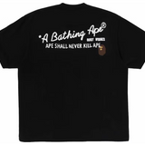 Bape Hand Draw Relaxed Fit Tee Black