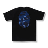 Bape Navy Camo Big Ape Head Black Tee