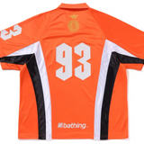 Bape Multi Logo Relaxed Fit Soccer Jersey Orange
