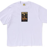 Bape Art Print Mona Lisa Relaxed Fit Tee White