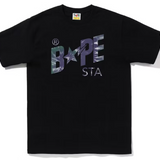 Bape Tie Dye Bape Sta Logo Black Tee