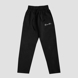 Script Lounge Straight Sweatpants Jet Black