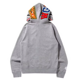 Bape Shark Full Zip Hoodie Grey