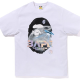 Bape Big Ape Head Moon Photo Tee White