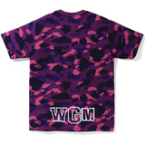 Bape Purple Color Camo Shark Tee