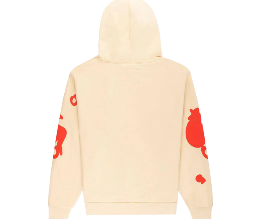 Sp5der Worldwide Beluga Hoodie Cream