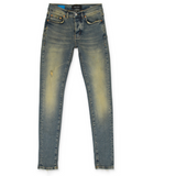 Purple Brand Worn Mid Fade Indigo Skinny Jeans