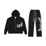 Godspeed OG Logo Sweatsuit V2 Black/Silver Satin