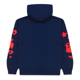 Sp5der Worldwide Beluga Hoodie Navy