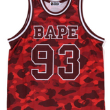 Bape Red Camo Basketball Jersey