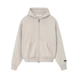 FOG Essentials SS25 Classic Fit Zip Up Hoodie Heather Stone