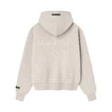 FOG Essentials SS25 Classic Fit Zip Up Hoodie Heather Stone