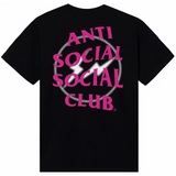 Anti Social Social Club Pink Fragment Half Tone Black Tee