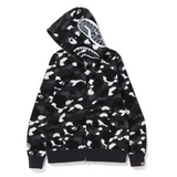 Bape City Camo Shark Full Zip Hoodie (SS23) Black