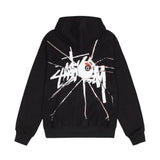Stussy Shattered Zip Up Black