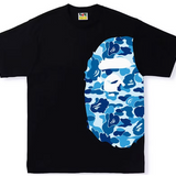 Bape ABC Blue Camo Side Big Ape Head Tee Black