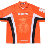 Bape Multi Logo Relaxed Fit Soccer Jersey Orange