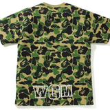 Bape Big ABC Green Camo Shark Tee