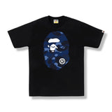 Bape Navy Camo Big Ape Head Black Tee