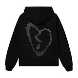 Revenge XXXTentacion Heartbreak Bejeweled Hoodie Black/Clear