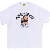 Bape Baby Milo College Relaxed Fit T-shirt White