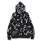 Bape City Camo Shark Full Zip Hoodie (SS23) Black