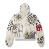 Vale Forever Cheetah Zip Up Hoodie Grey