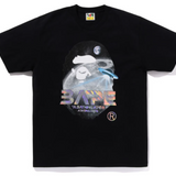 Bape Big Ape Head Moon Photo Tee Black