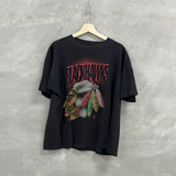 Vintage Starter Chicago Blackhawks T-Shirt Black Large