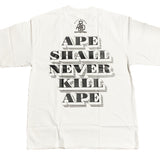 Bape Busy Works "B" White Tee