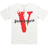 VLONE x Palm Angels White/Red Tee