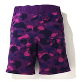 BAPE Purple Camo Shark Sweat Shorts