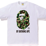 Bape By Bathing Ape Green ABC Camo White Tee