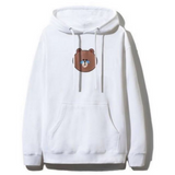 Anti Social Social Club Brown Bear White Hoodie