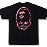 Bape WGM Pink Ape Head Black Tee