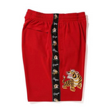 Bape Tiger Red Wide Shorts