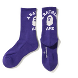 Bape College Socks Purple