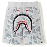 BAPE Space Camo White Shark Sweat Shorts
