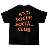 Anti Social Social Club Orange Logo Basic Black Tee