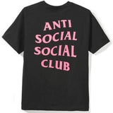 Anti Social Social Club Pink Logo Basic Black Tee