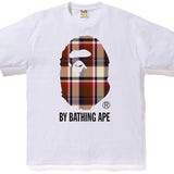 Bape By Bathing Ape Burberry Check Pattern White Tee