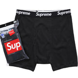Supreme x Hanes Boxers Black (4 Pack)